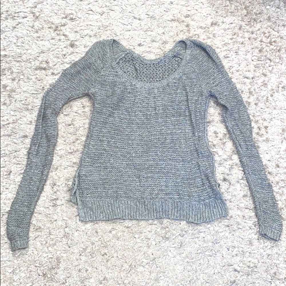 Abercrombie & Fitch Gray Knitted Sweater - Size L